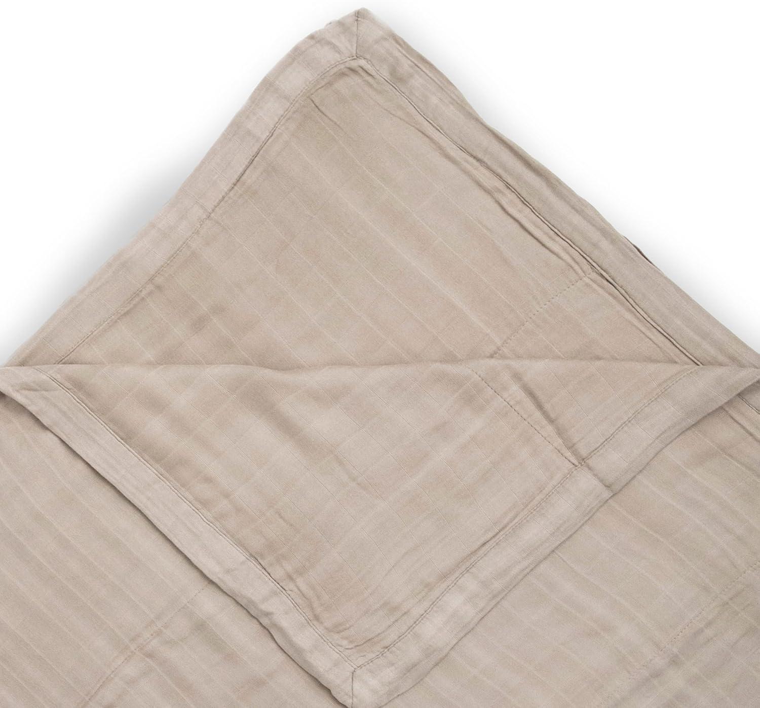 Oatmeal Cotton Muslin Baby Throw Blanket, Machine Washable