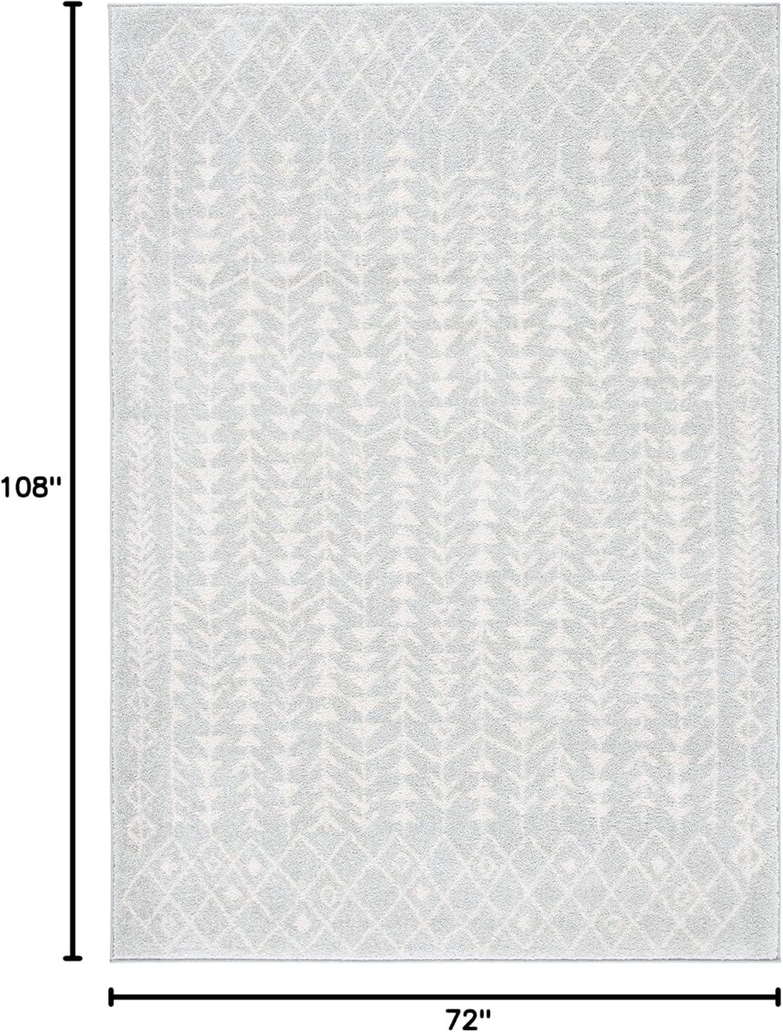 Tulum TUL262 Power Loomed Area Rug - Light Grey/Ivory - 6'x9' - Safavieh.