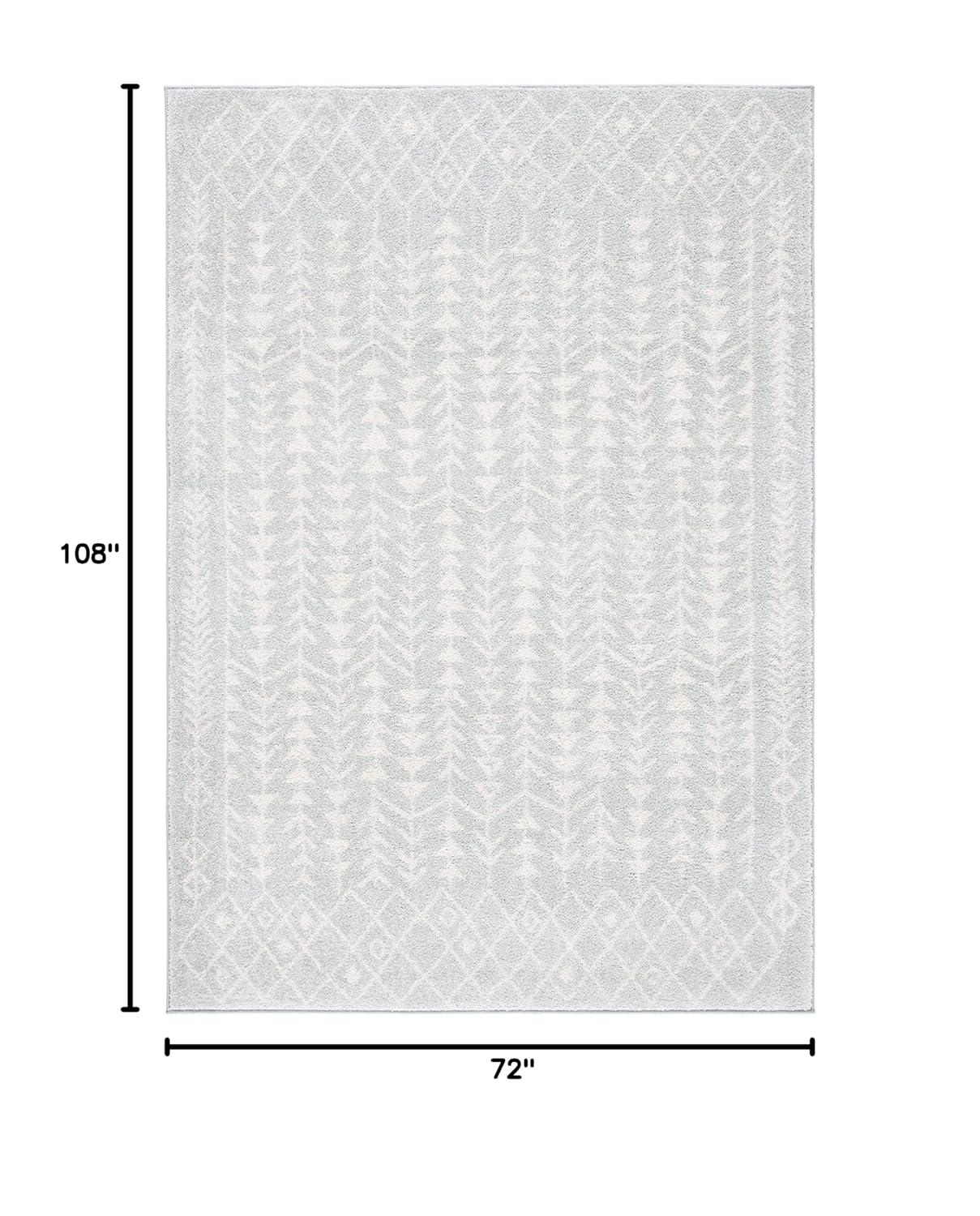 Tulum TUL262 Power Loomed Area Rug - Light Grey/Ivory - 6'x9' - Safavieh.