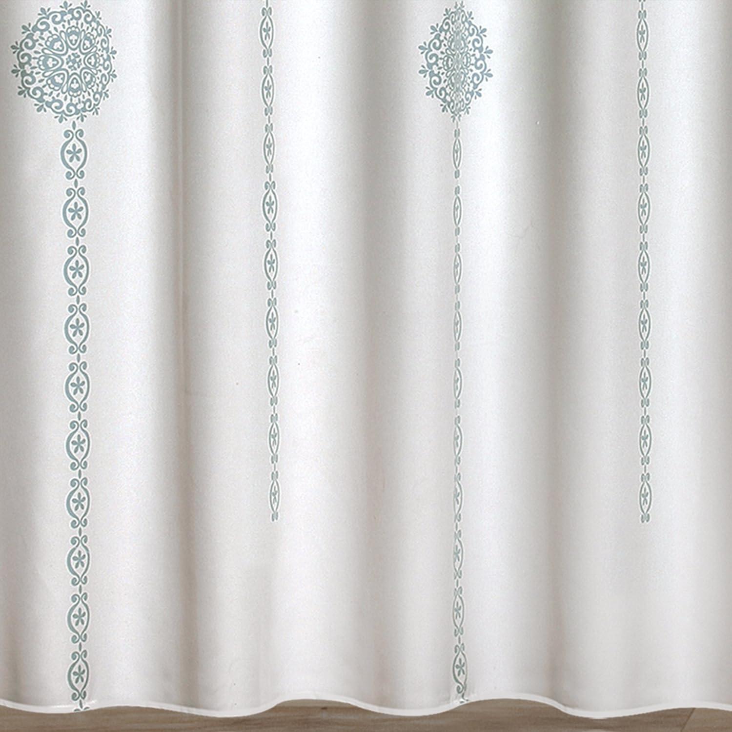 Lush Decor Stripe Medallion Shower Curtain