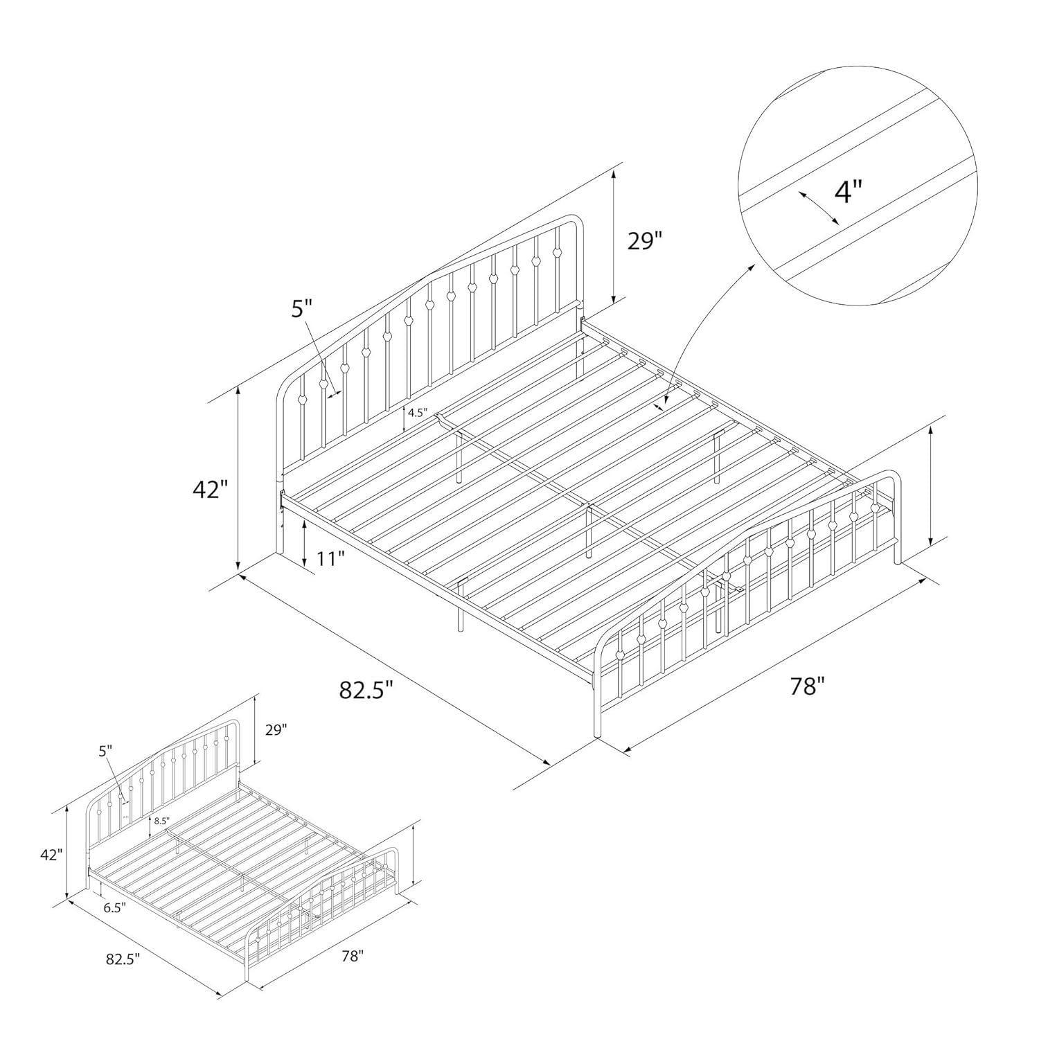 Bushwick Metal Platform Bed