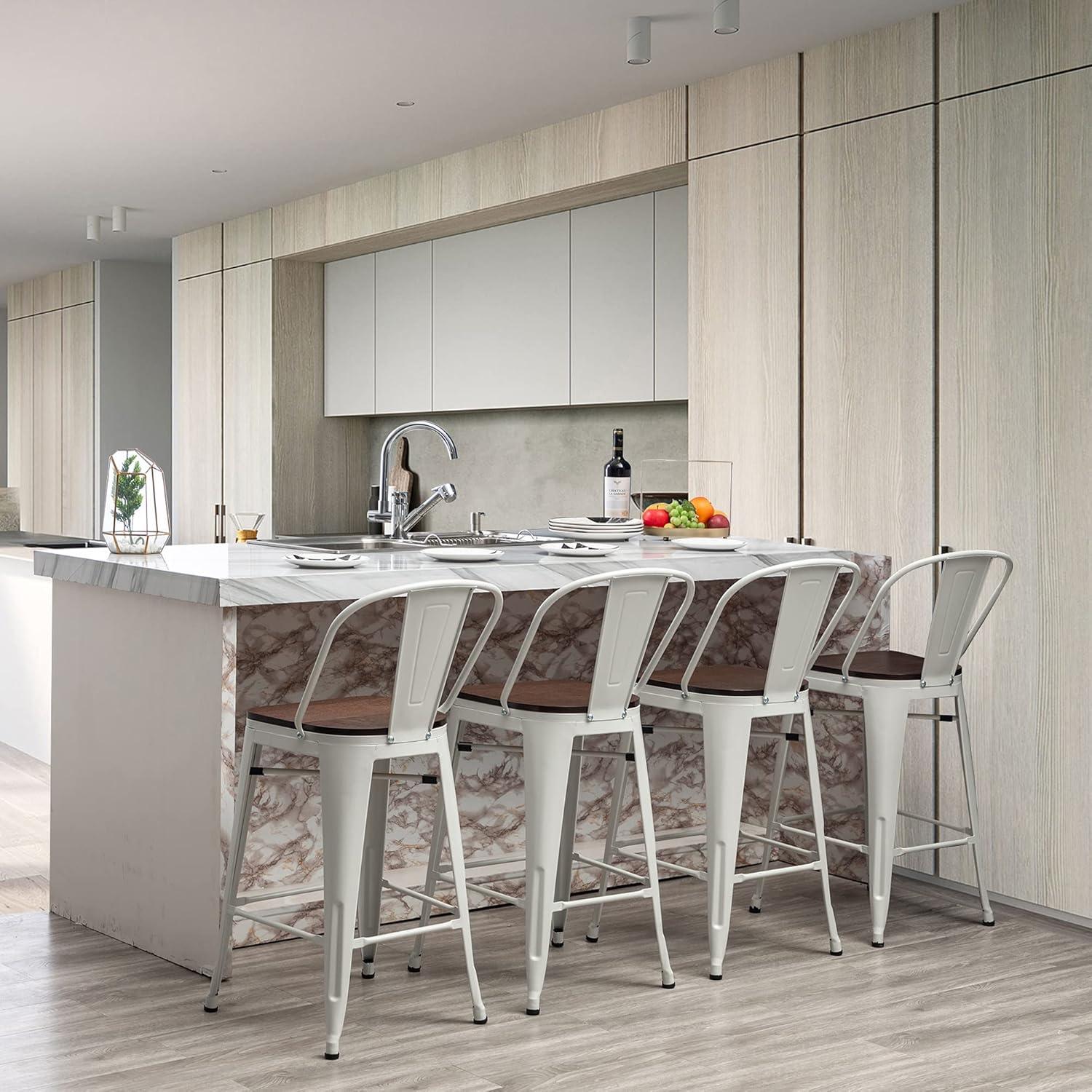 Williston Forge Tauber Swivel Counter Stool (Set of 4)