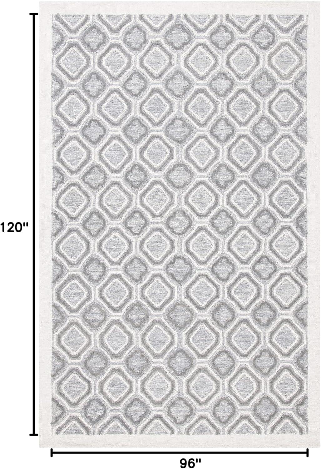 Metro MET701 Hand Tufted Area Rug - Ivory/Grey - 8'x10' - Safavieh.