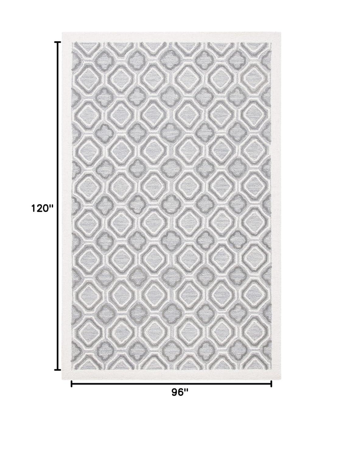 Metro MET701 Hand Tufted Area Rug - Ivory/Grey - 8'x10' - Safavieh.