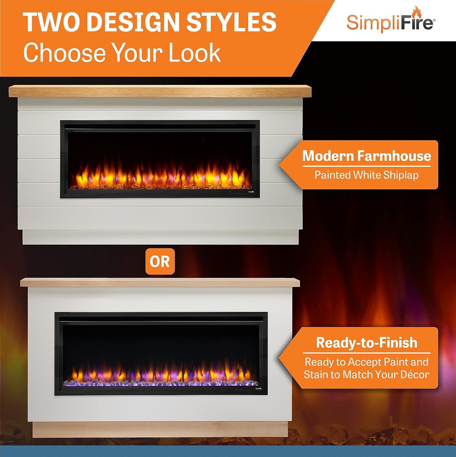 Simplifire Boyd Modern Farmhouse Electric Fireplace Mantel Package