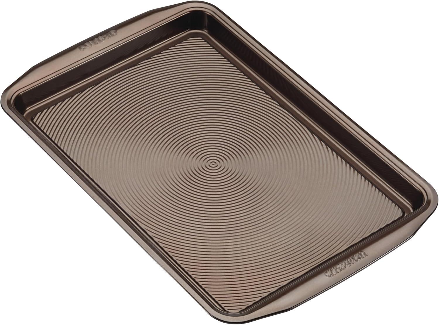 Circulon 2pc Nonstick Cookie Sheet Set Merlot: Steel Bakeware, Even-Heating, Oven & Dishwasher-Safe, Lifetime Warranty