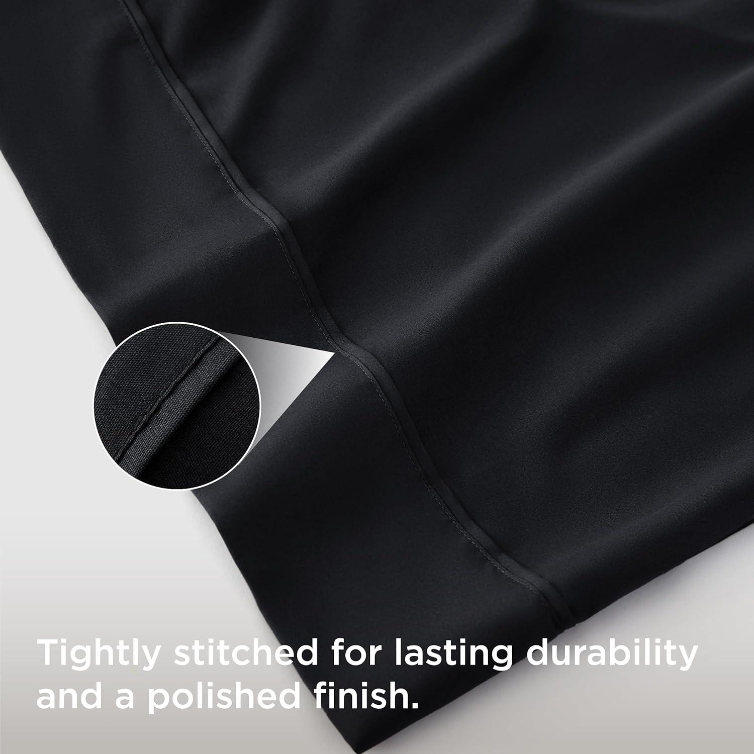 Nestl Pillow Sham Set of 2, Premium 1800 Series Double Brushed Bed Pillow Cases, Black, King 20" X 36"