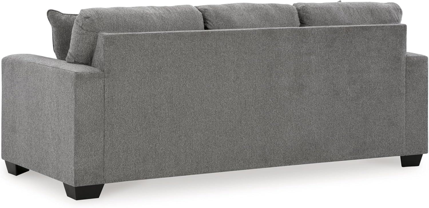 Ashley Furniture Deltona Graphite Sofa with Decorative Accent Pillows