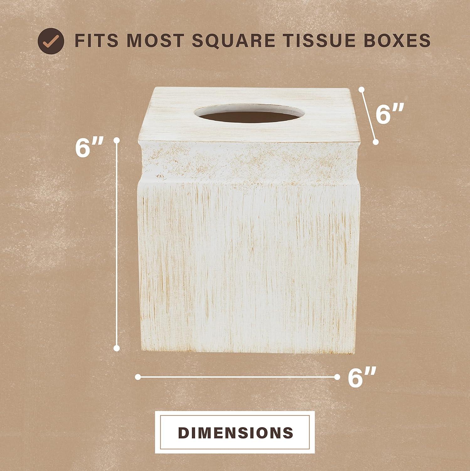 Creative Scents Rustic Luxe Square Tissue Box Cover