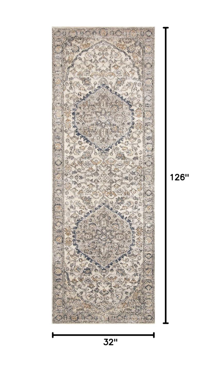 Loloi Teagan Natural / Lt. Grey 2'-8" x 10'-6" Runner Rug