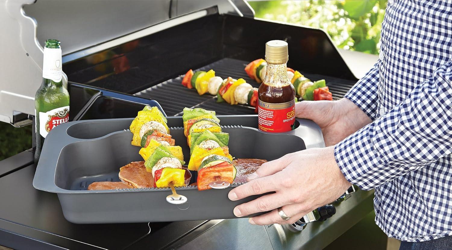 Outset Grill Prep Station With Lid, 15" x 10" x 2.6"