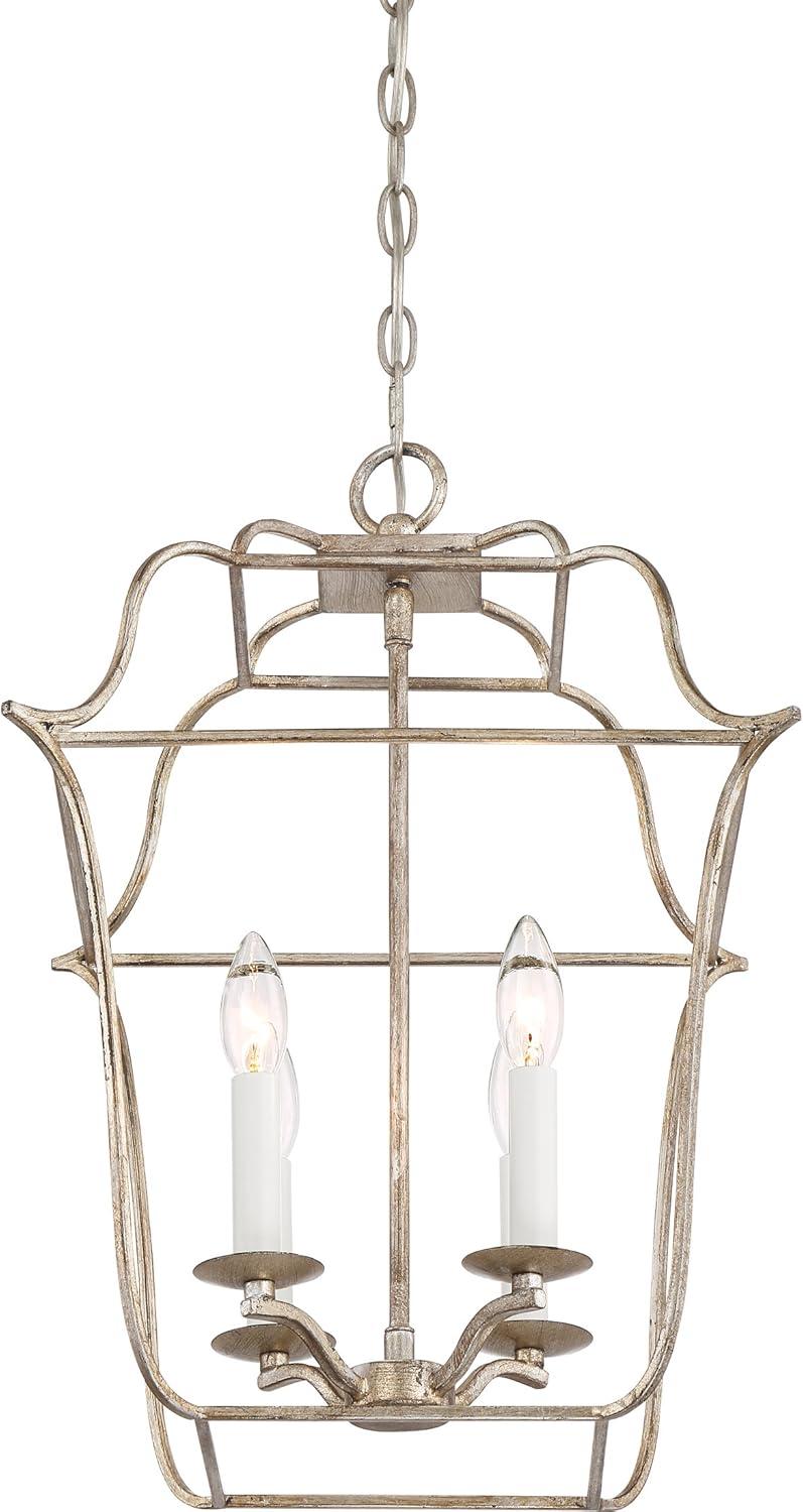 Quoizel Lighting Gallery 4 - Light Chandelier in  Century Silver Leaf