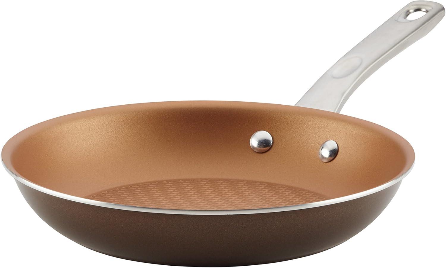 Brown Sugar Aluminum Nonstick 10-Inch Frying Pan with Ceramic Coating