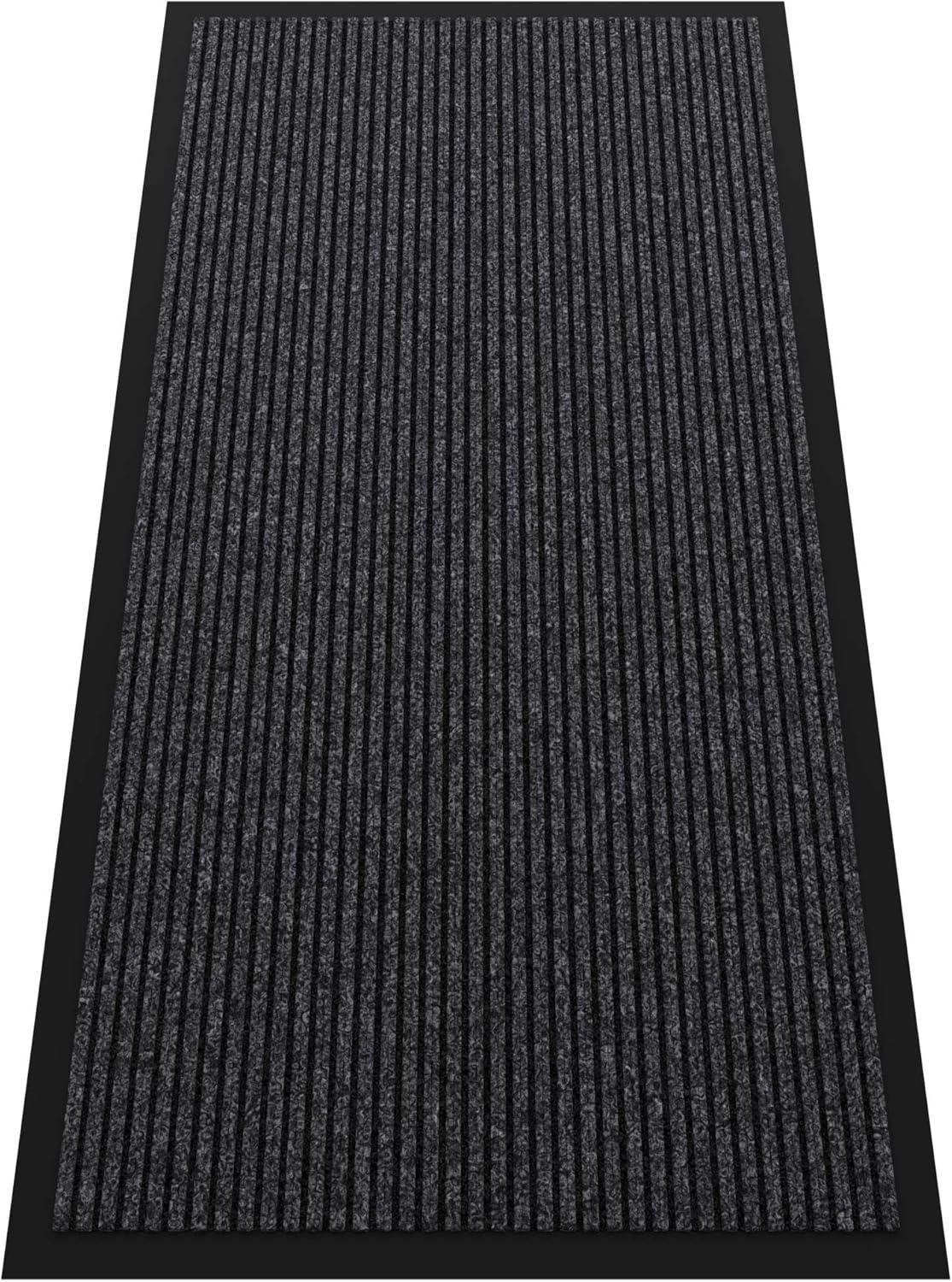 Indoor Outdoor Door Mat, 4’ x 2' Doormat for Entryway, Rubber Backing Non Slip Front Door Mat Outside Entrance, Super Absorbent Commercial Floor Mat for Home Office