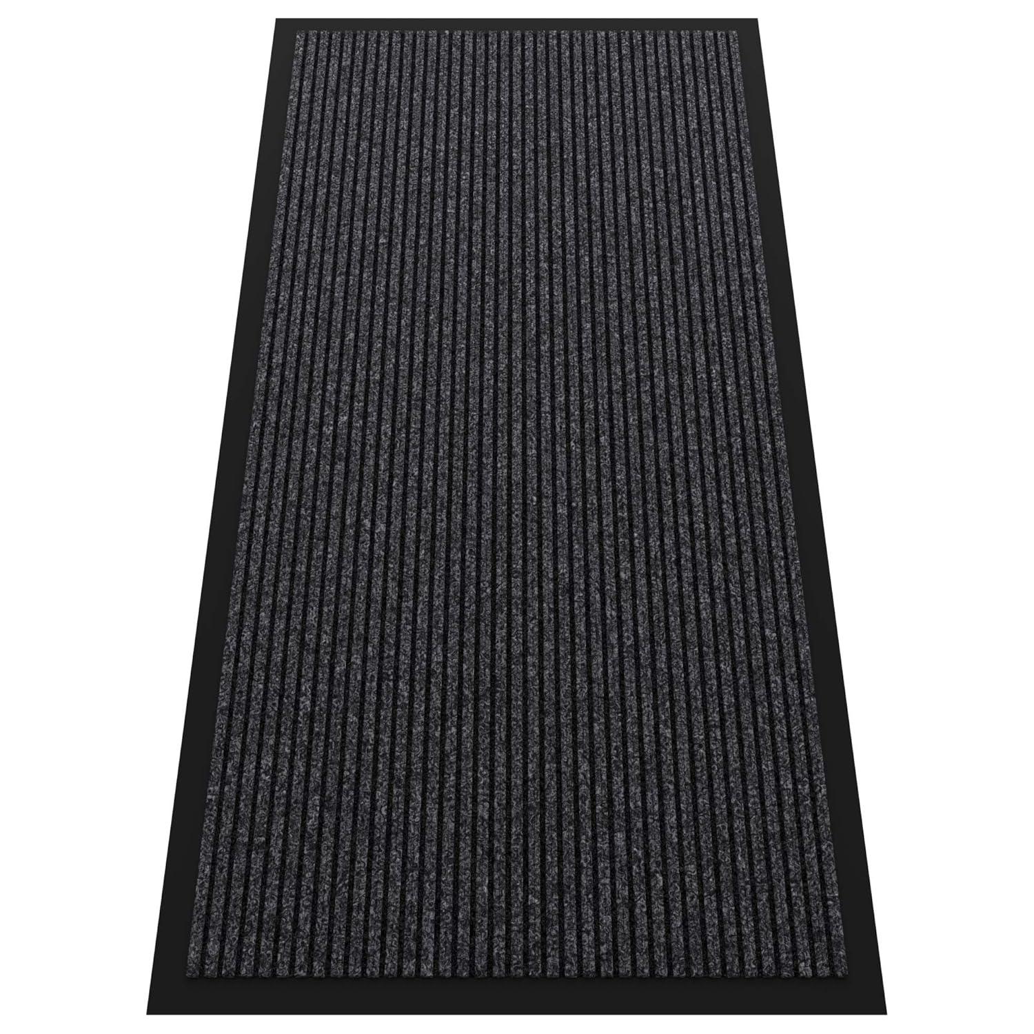 Indoor Outdoor Door Mat, 4’ x 2' Doormat for Entryway, Rubber Backing Non Slip Front Door Mat Outside Entrance, Super Absorbent Commercial Floor Mat for Home Office