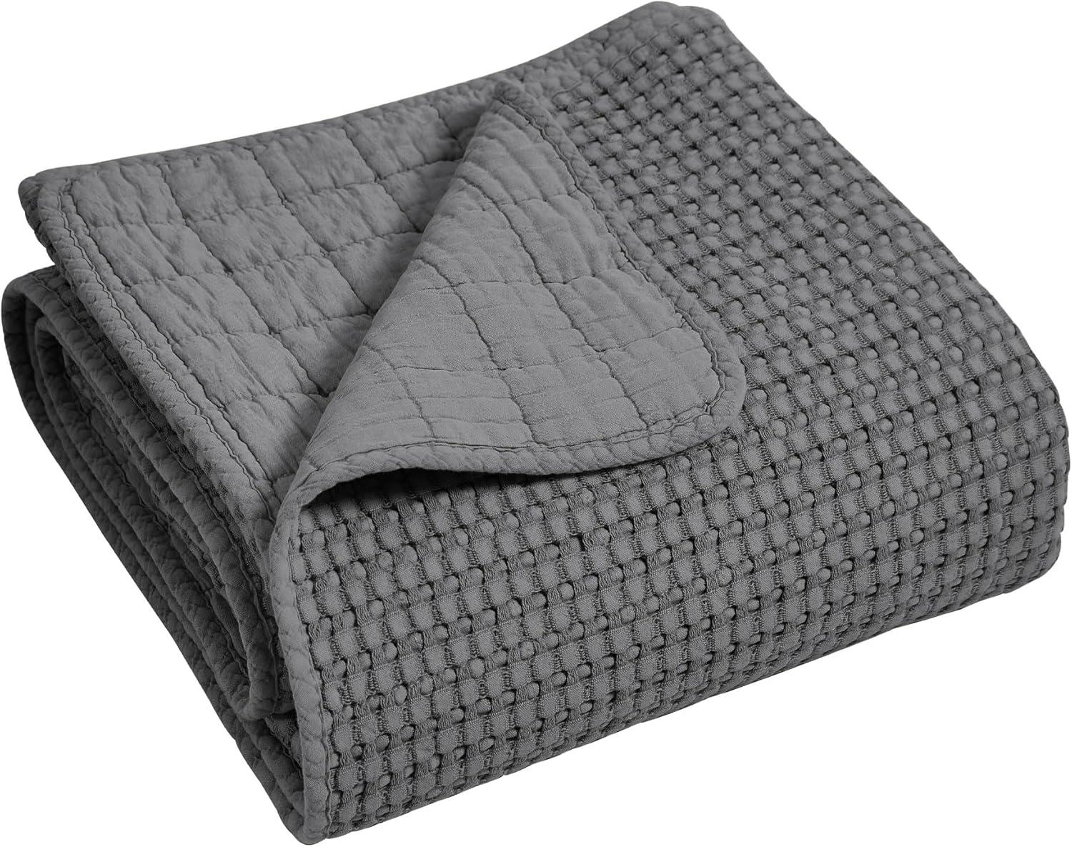 Mills Waffle Quilted Throw - Levtex Home