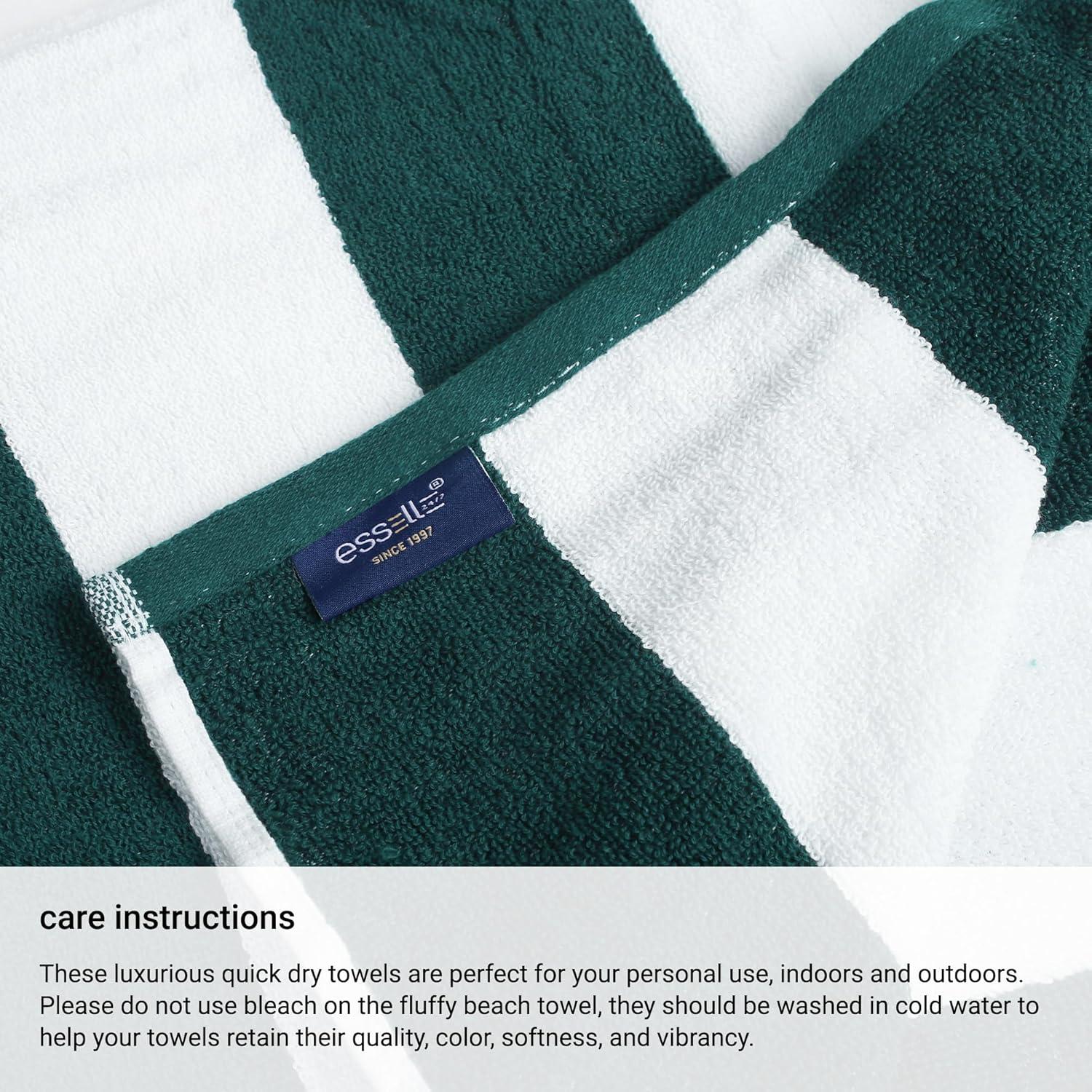 ArkwrightLLC Arkwright California Cabana 100% Cotton 30x70 Beach Towel (Pack of 4) (Set of 4)