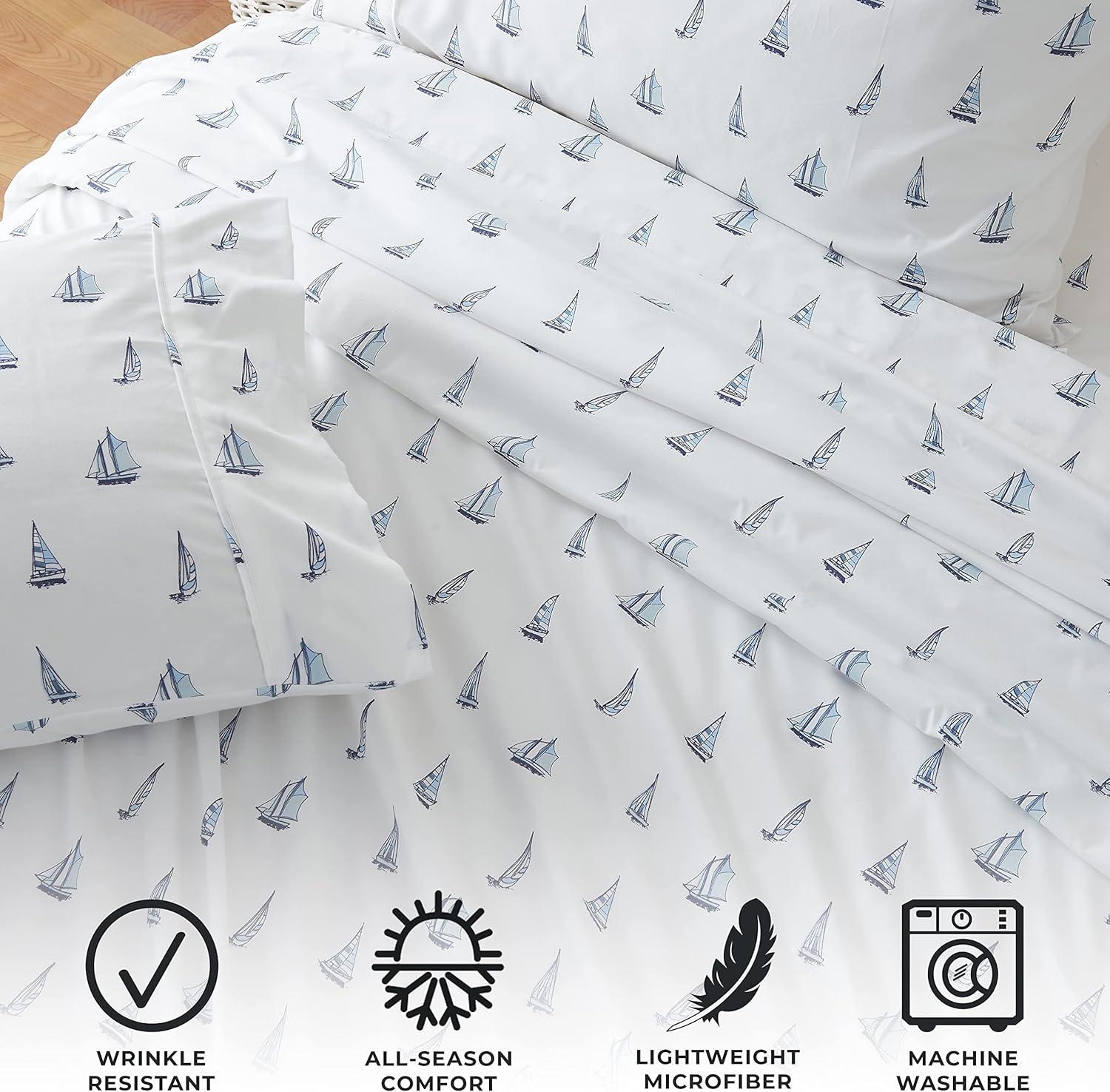 Ultra Soft Nautical Theme Microfiber Sheet Set