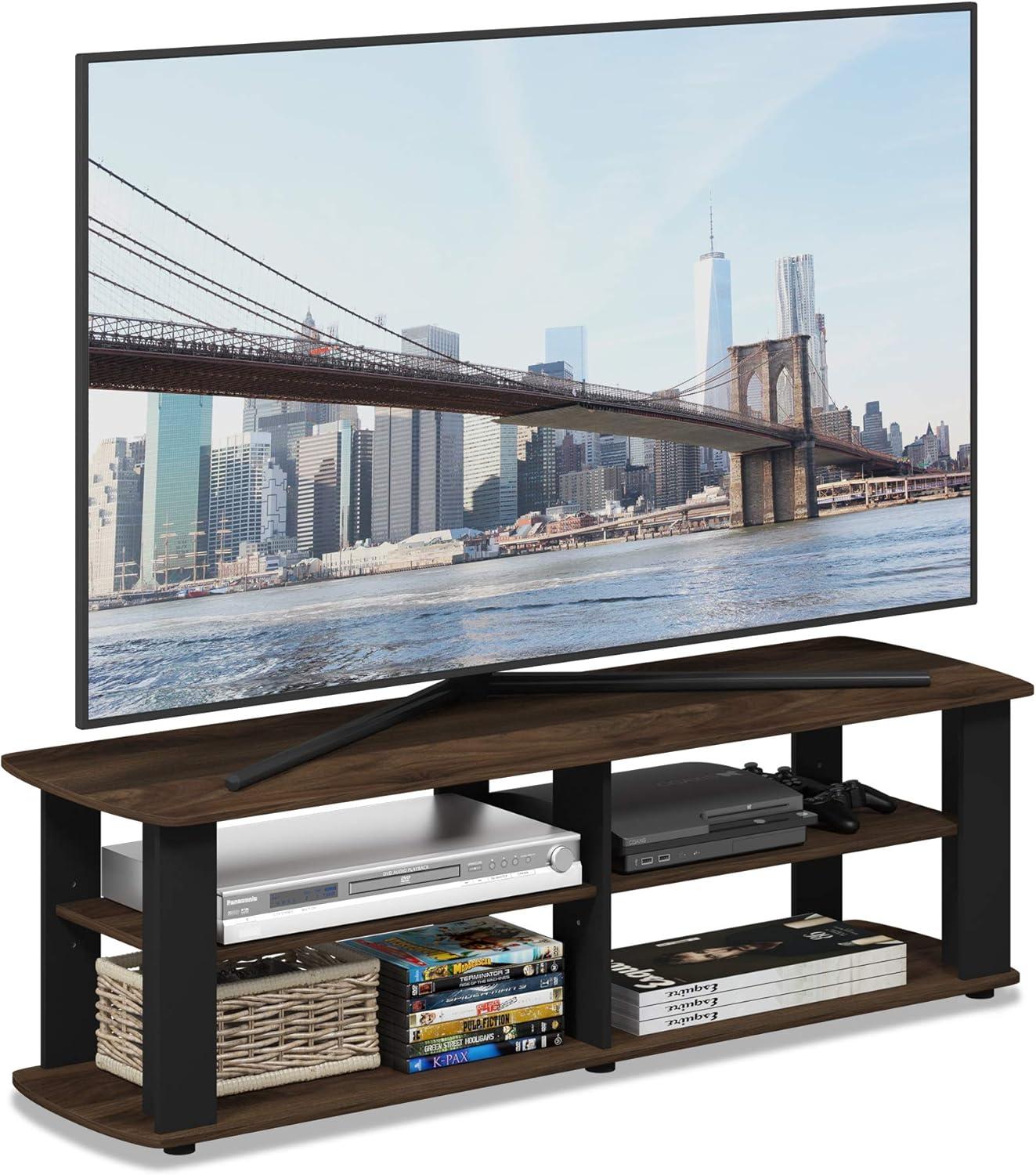 Furinno Mid-century 3-Tier Entertainment Center TV Stand for TVs up to 45"