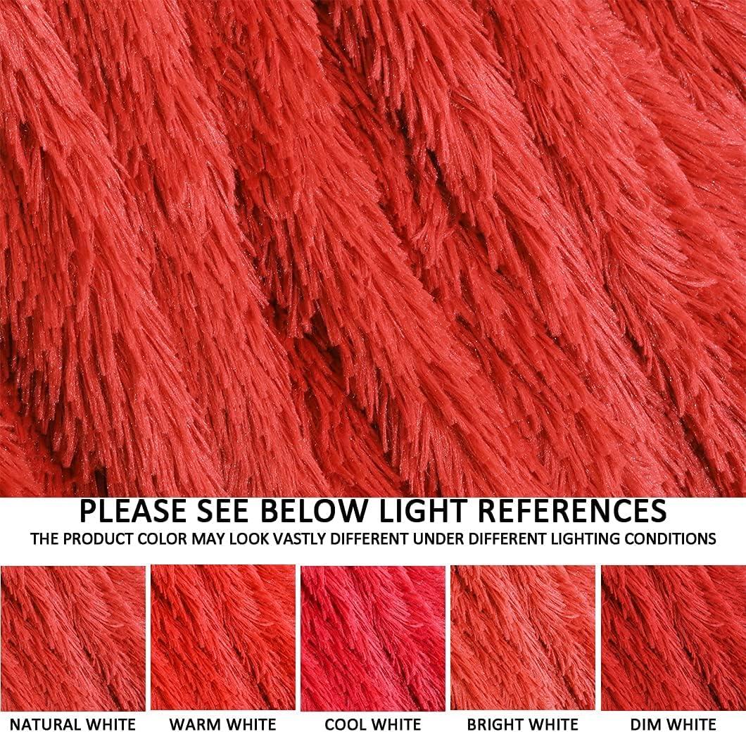 YUSOKI Red Faux Fur Throw Blanket,2 Layers,50" x 60",Soft Fluffy Fuzzy Cozy Blanket for Women Girls Teens Sofa Chair Couch Bed Farmhouse Decrations Photoshoot Props Christmas