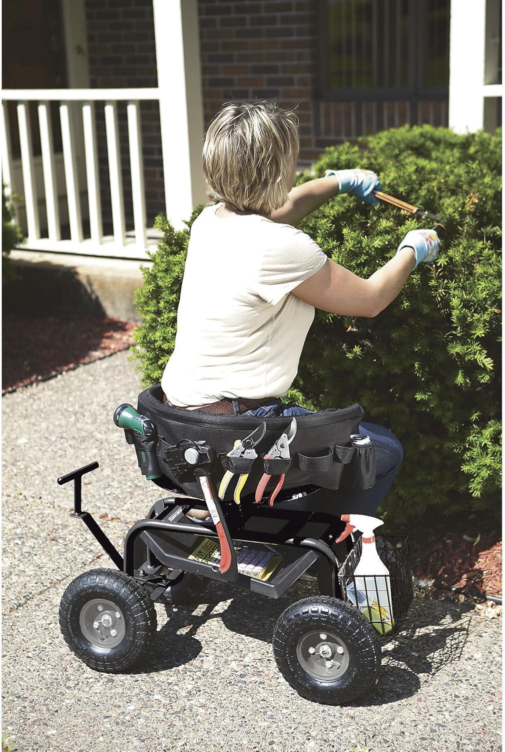 Strongway Deluxe Rolling Garden Seat with Easy Change Turnbars
