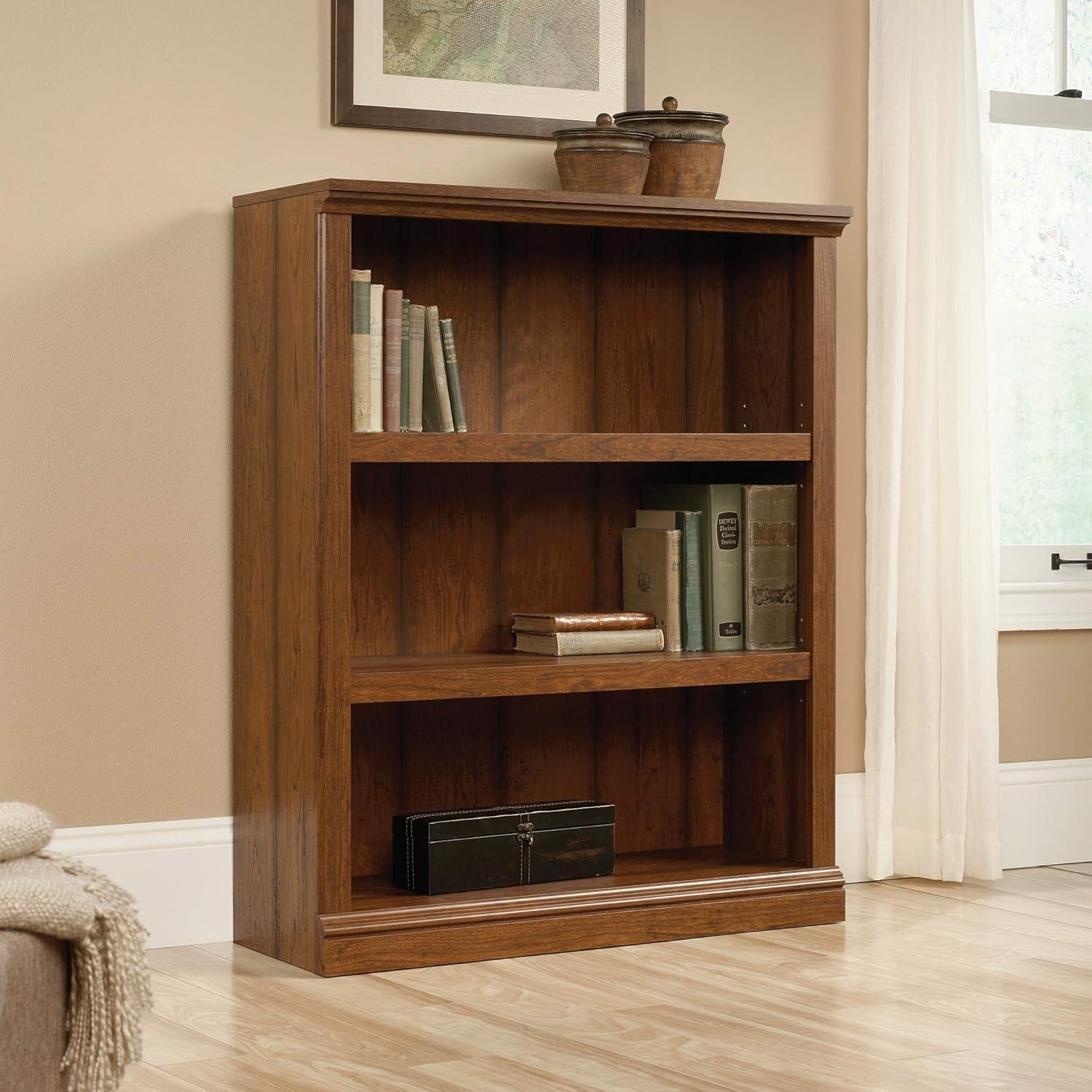 Sauder Select 3 Shelf Bookcase, Washington Cherry Finish