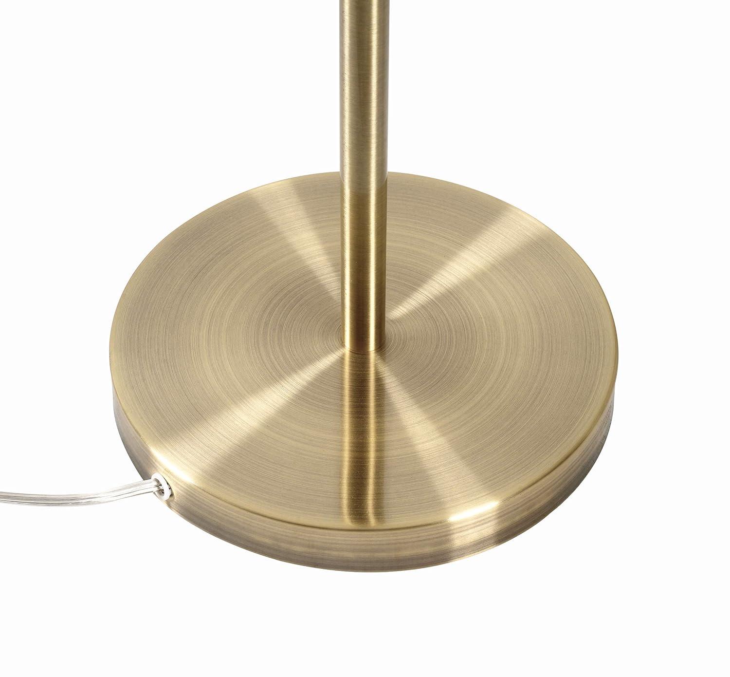 Kenroy Home 33171AB Alden Floor Lamp with Antique Brass Finish, Modern Style, 57.125" Height, 17.625" Width, 9.875" Depth