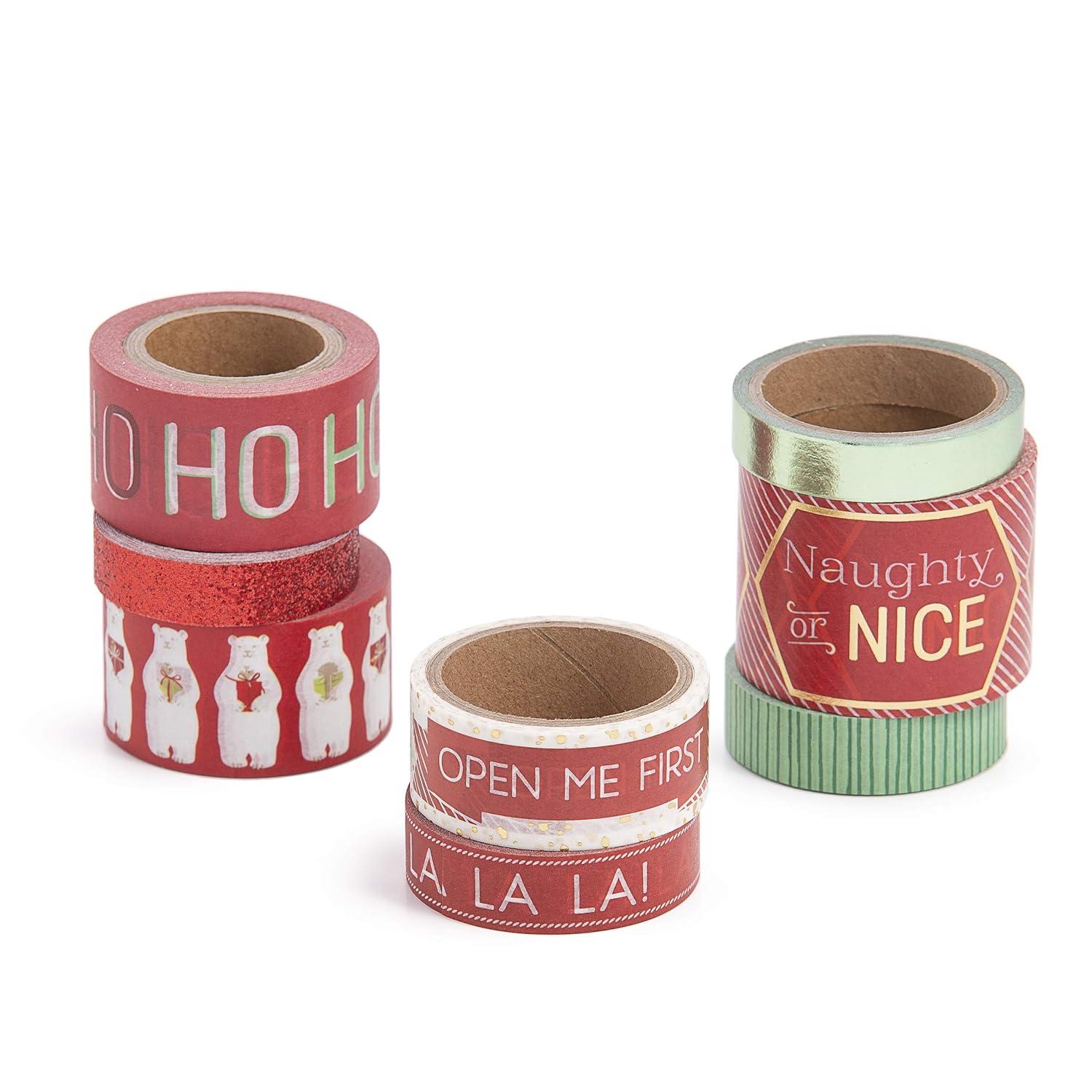 Martha Stewart Crafts Assorted Christmas Washi Tape, 8 Pieces