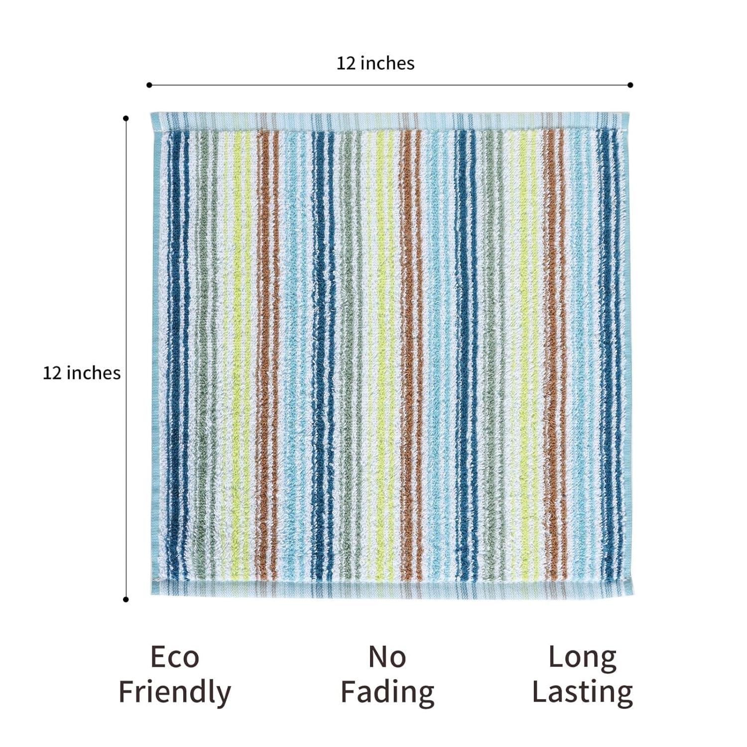 8Pcs Kitchen Dishcloths for Washing Dishes, Ultra Absorbent Dish Rags, Cotton Cleaning Cloths , 12x12 Inches (Mix)