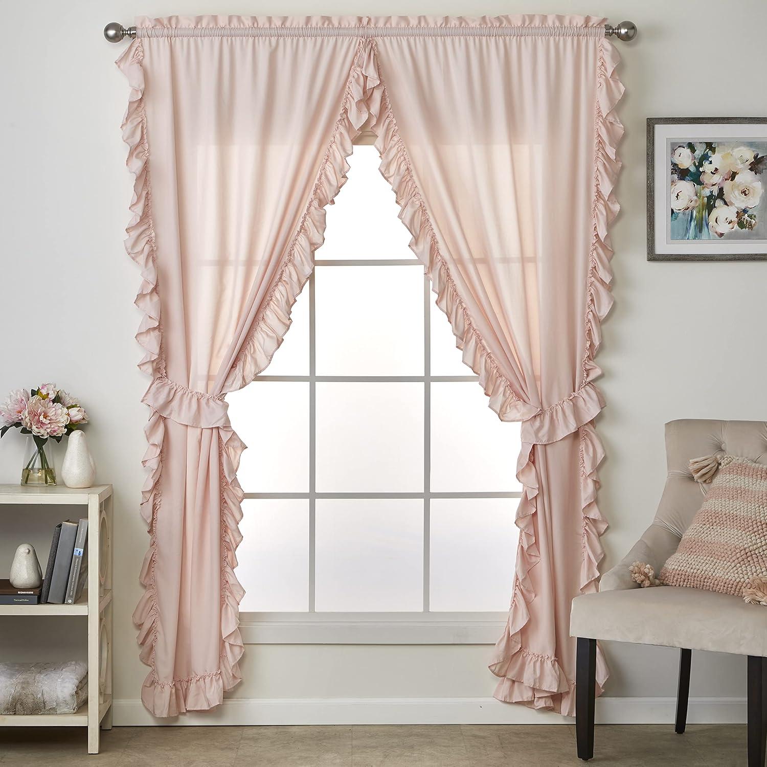 SKL Home By Saturday Knight Ltd Sarah Window Curtain Panel Pair - 2-Pack - Blush