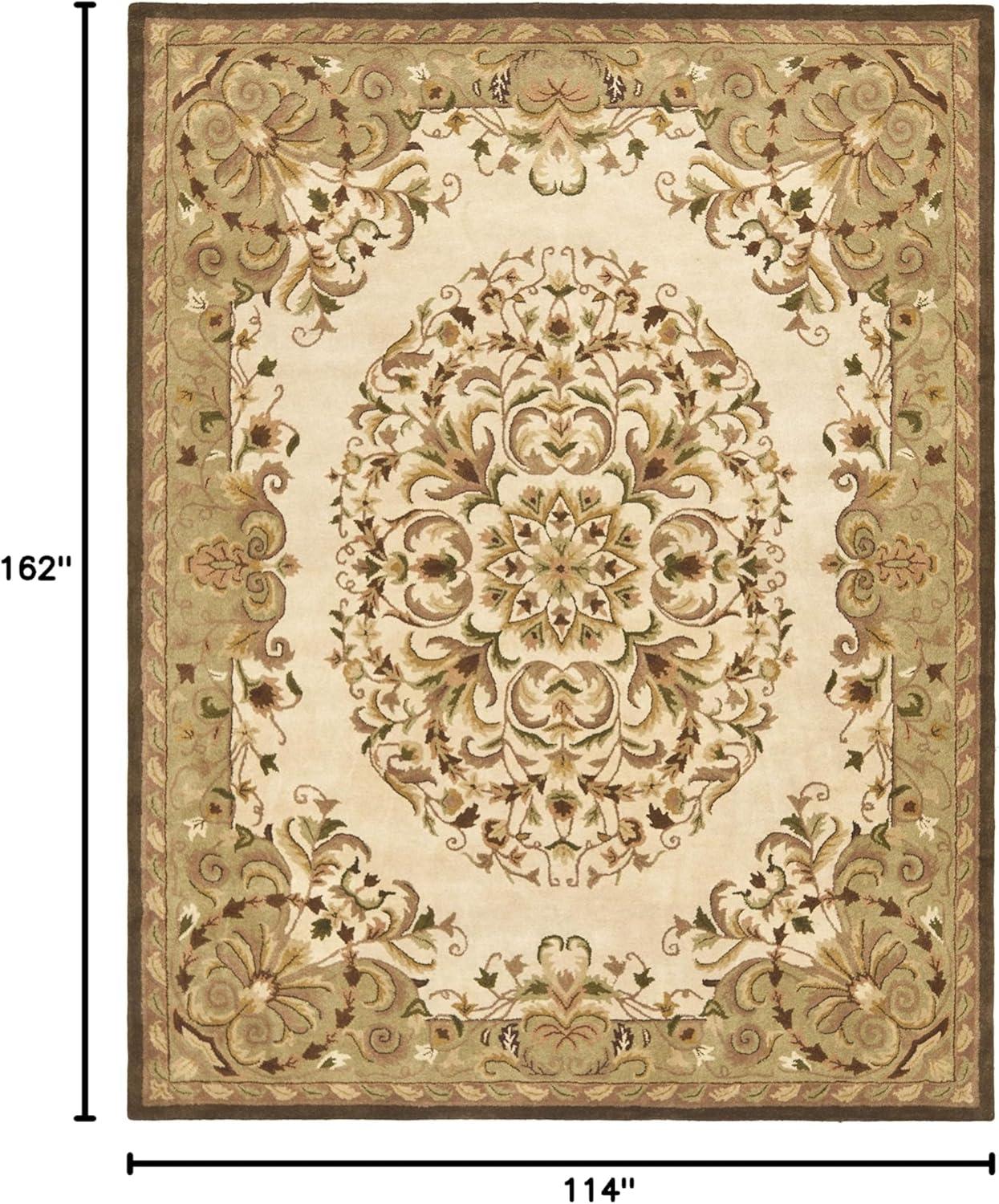 SAFAVIEH Heritage Cleves Oriental Wool Area Rug, Beige/Green, 9'6" x 13'6"