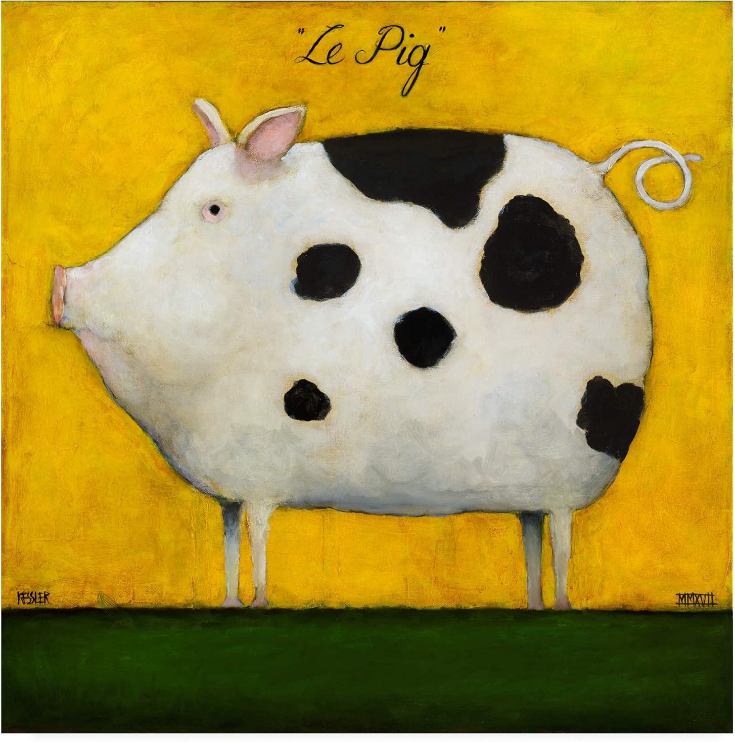 Trademark Fine Art 'Le Pig 1' Canvas Art by Daniel Patrick Kessler