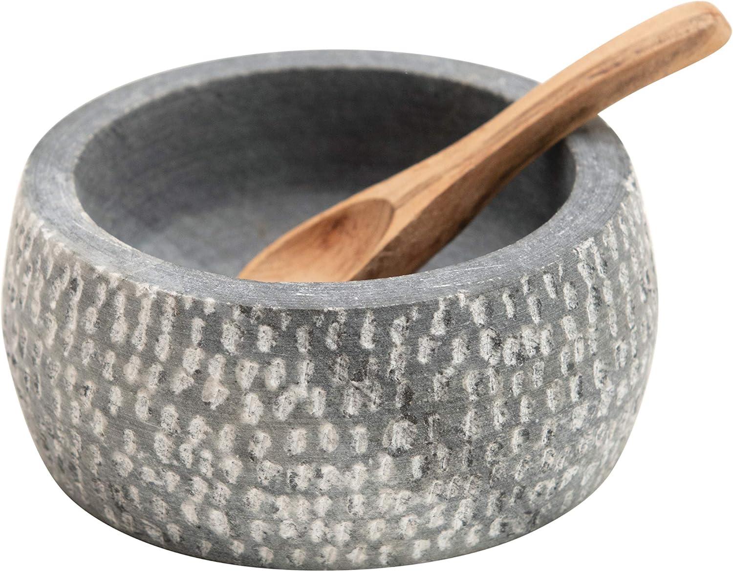 The Grey Antler Grayson Granite Bowl With Wooden Spoon