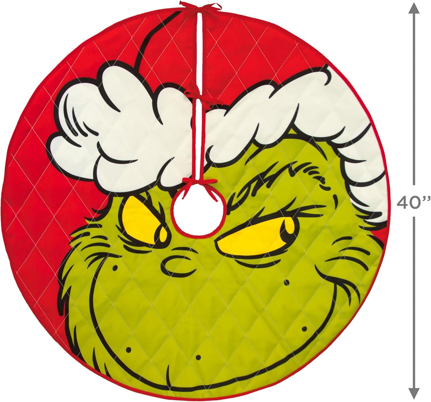 Hallmark Dr. Seuss's How the Grinch Stole Christmas! 40" Christmas Tree Skirt, Fabric