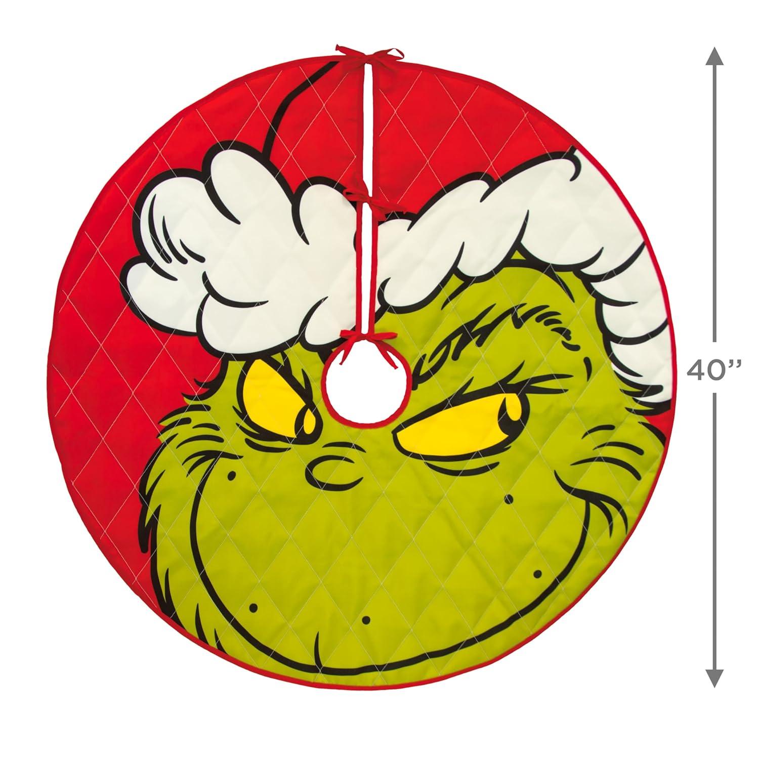 Hallmark Dr. Seuss's How the Grinch Stole Christmas! 40" Christmas Tree Skirt, Fabric