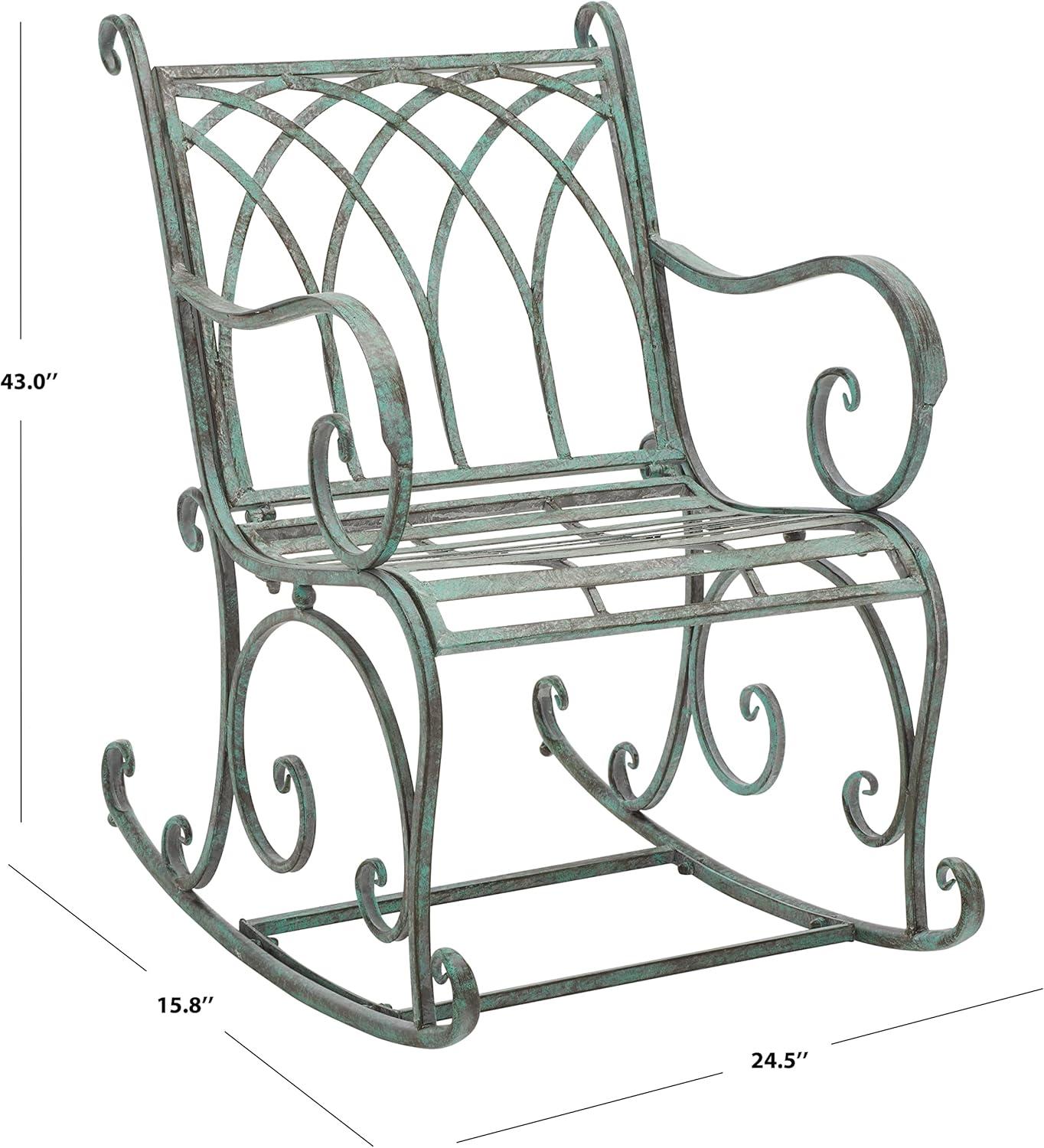 Medrano Rocking Chair Indoor/Outdoor - PAT5030 - Black Rust - Safavieh