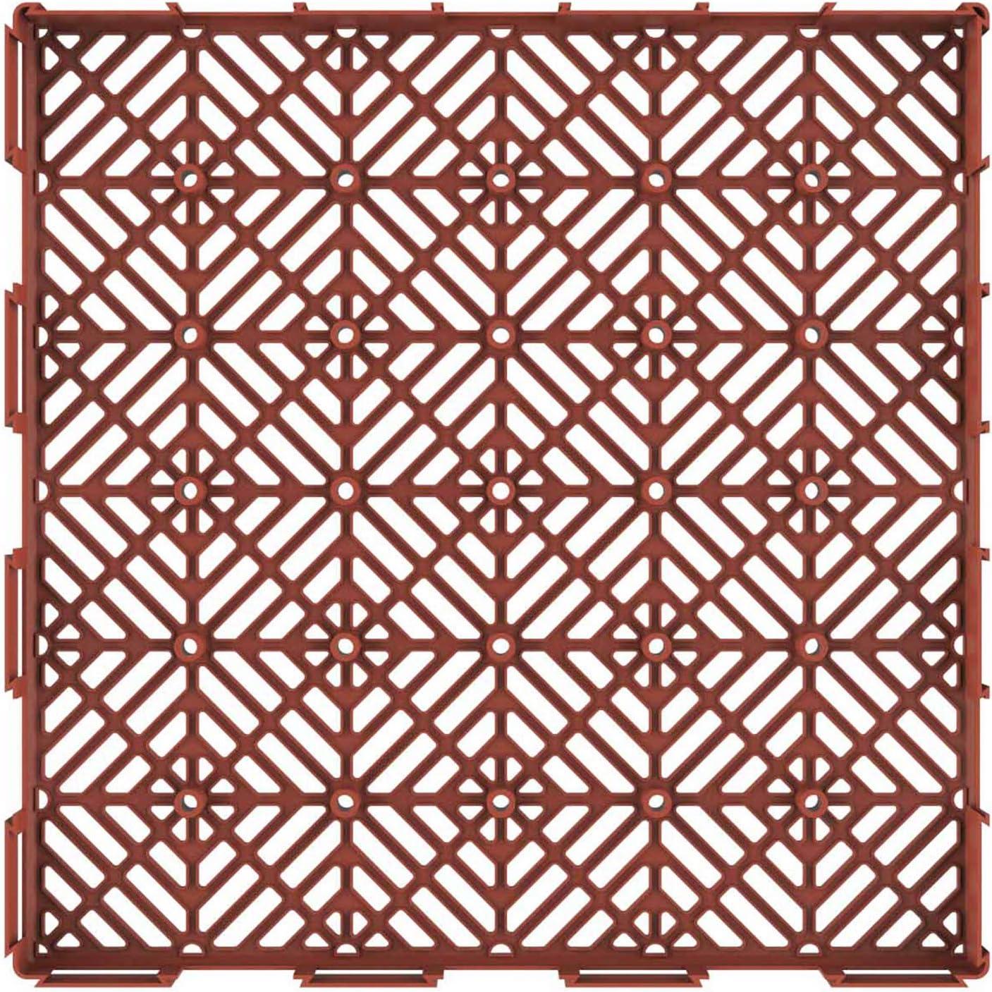 Interlocking Floor Tiles for Patio Deck Walkway Garage- Multipurpose Indoor/Outdoor Floori