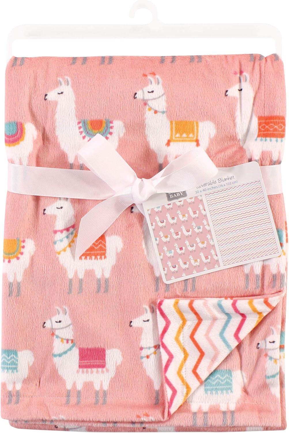 Llama-Themed Super Soft Reversible Mink Baby Blanket