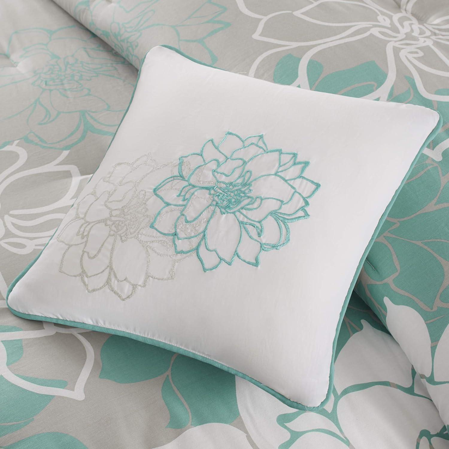 Madison Park Lola 7 Piece Floral Cotton Comforter Set