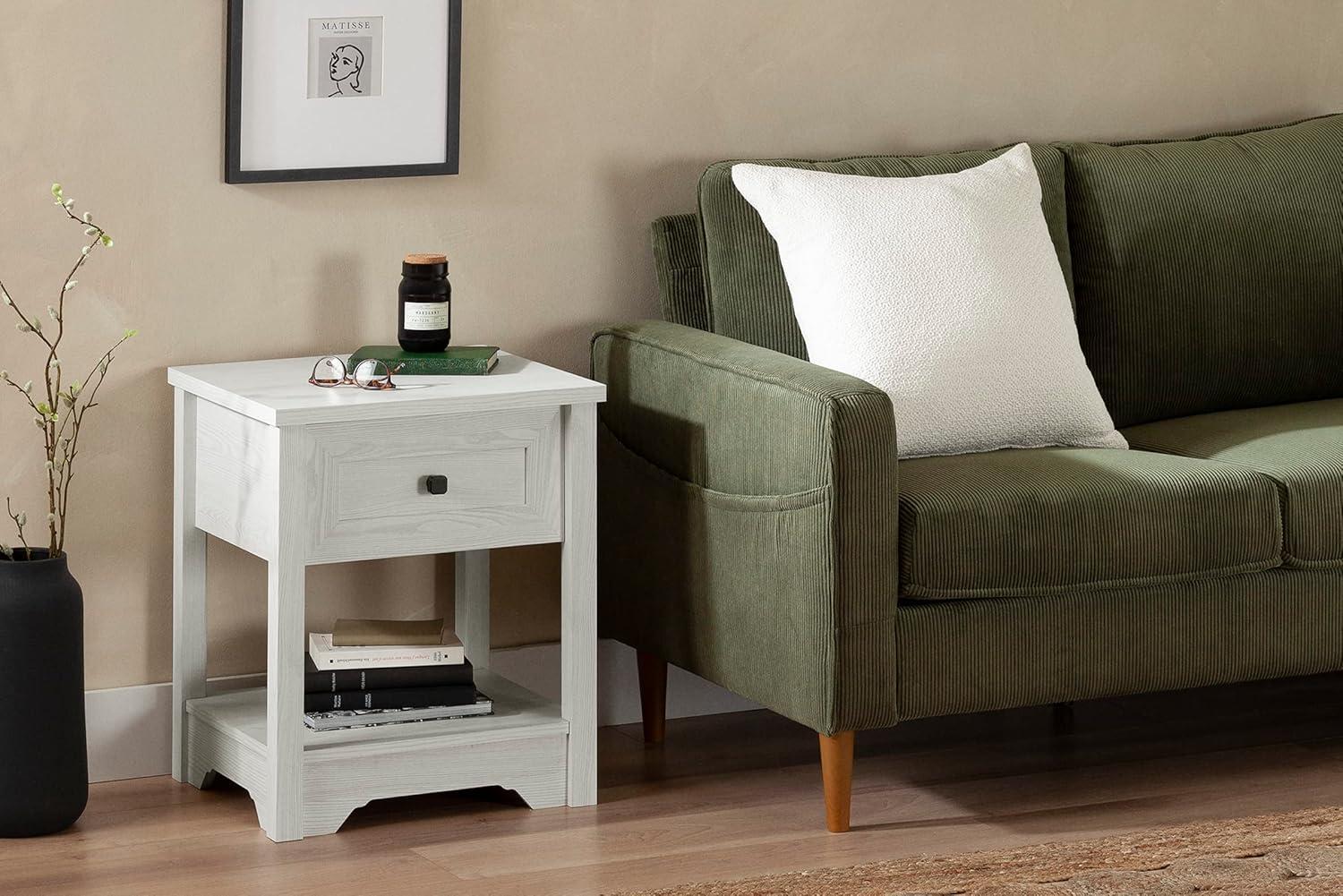 Farnel End Table Navy Blue - South Shore: Laminated Particle Board, 22.5" High, CARB Certified