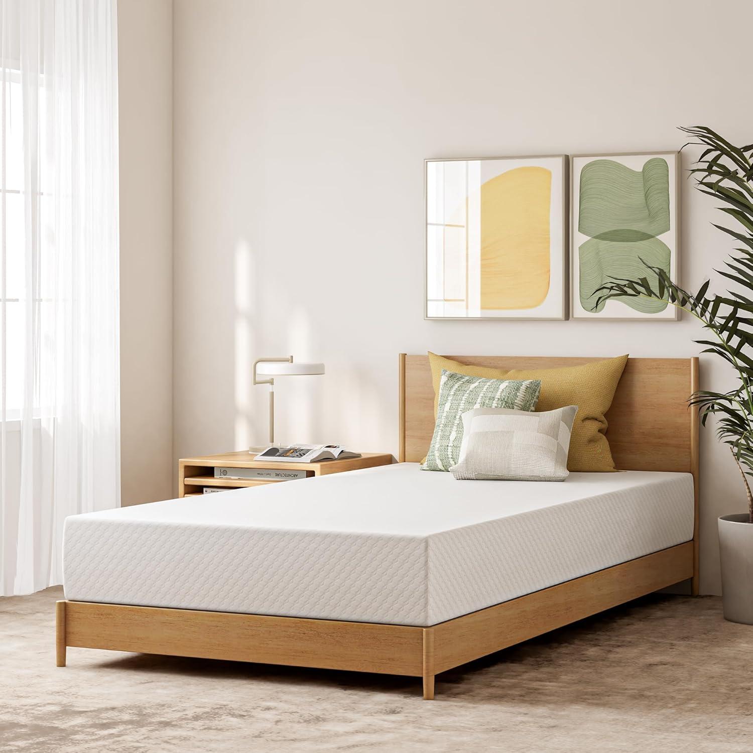 GAESTE 8" Cooling Gel Memory Foam Mattress in a Box Medium Firm Pressure Relief with Breathable Cover, Adult, Twin