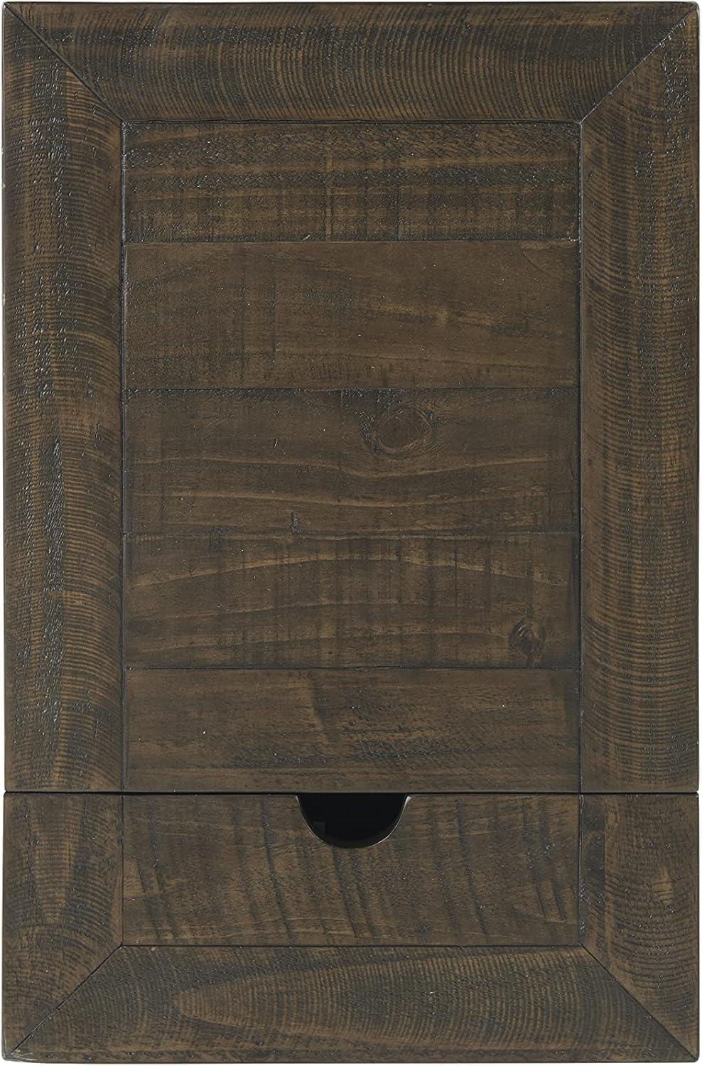 Martin Svensson Home Monterey Chairside Table with Power, Cream White and Brown