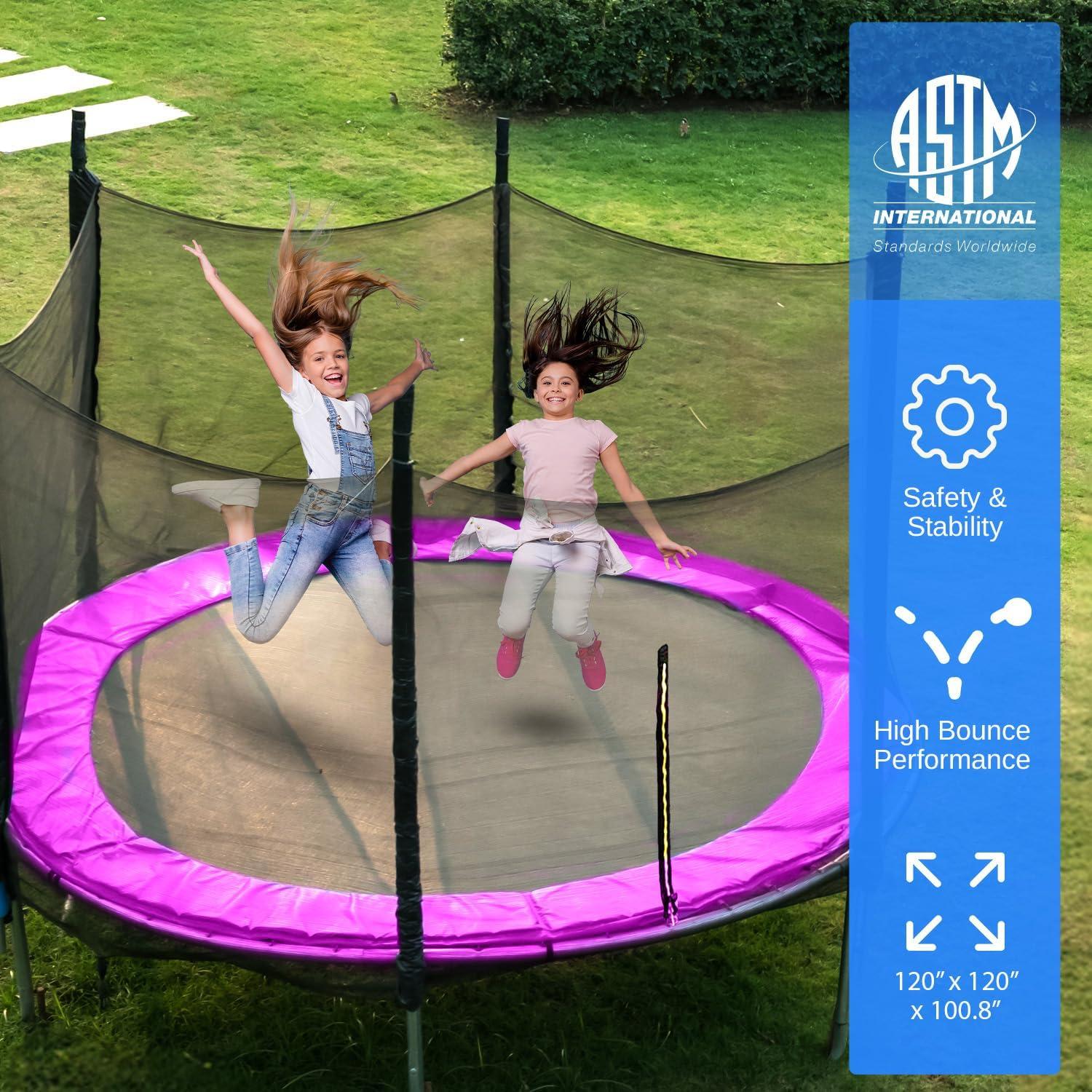SereneLife 120" Round Backyard Trampoline