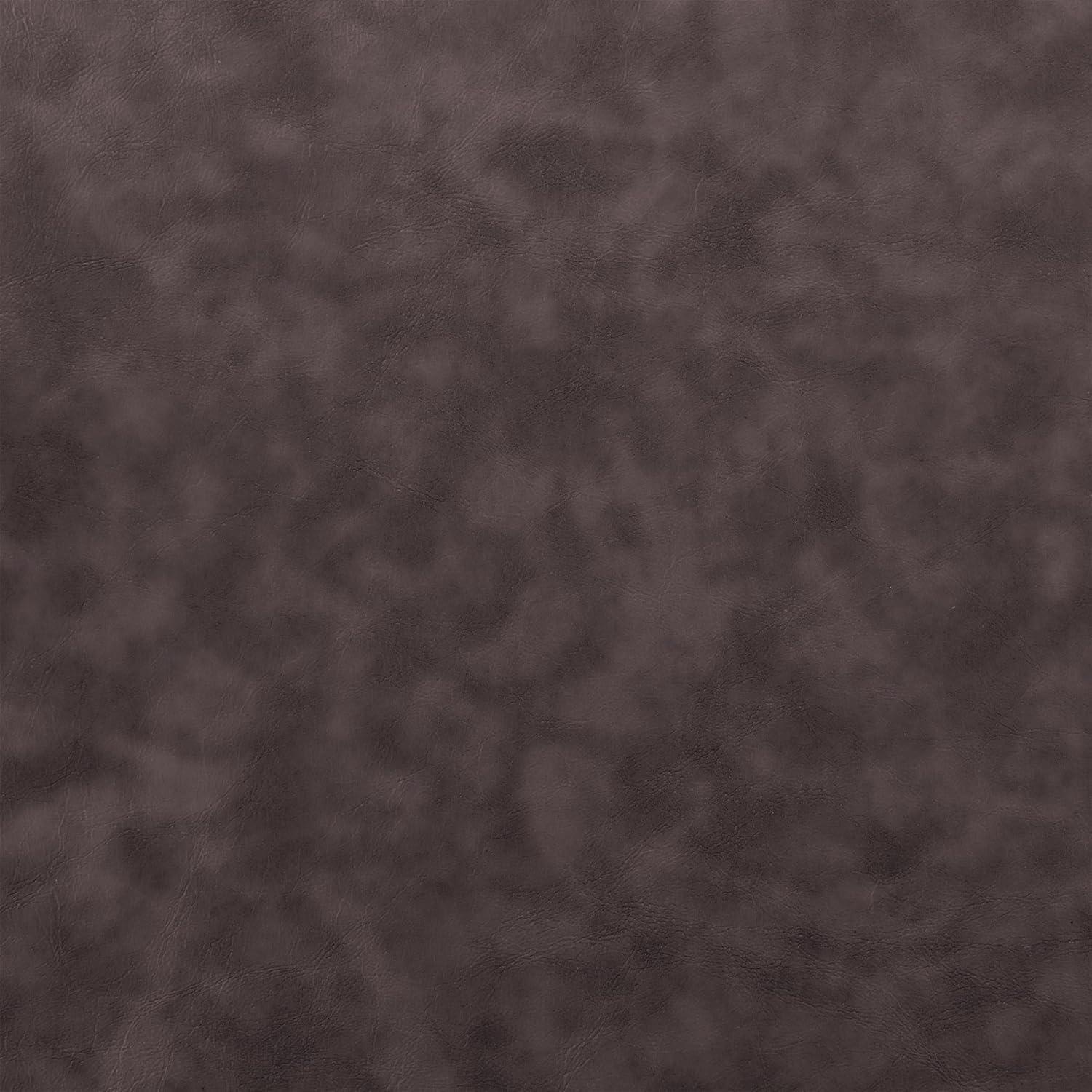 Armen Living Justin Modern 26" Faux Leather Swivel Counter Stool in Brown