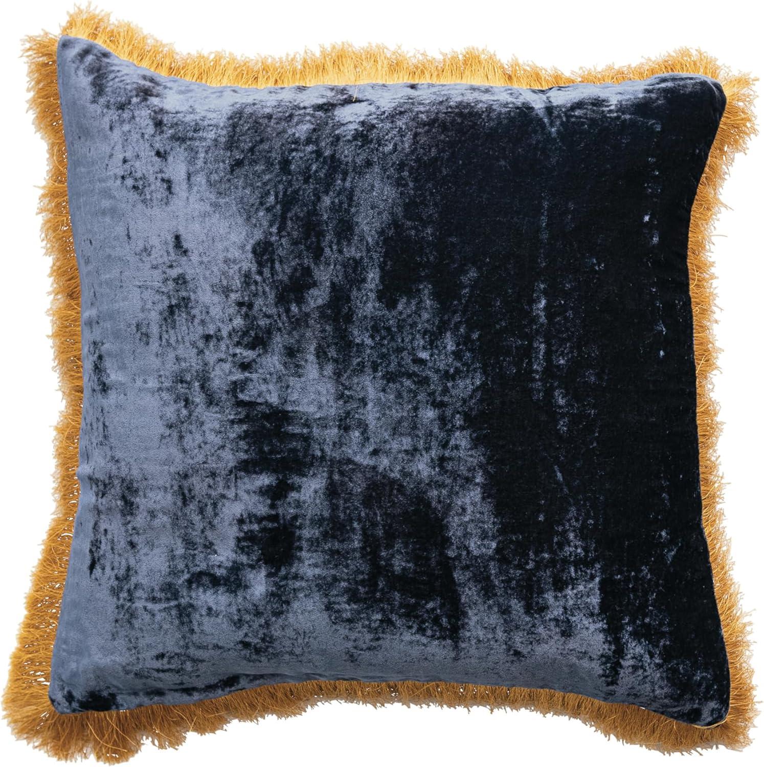 Creative Co-Op Silk Fringed Pillow
