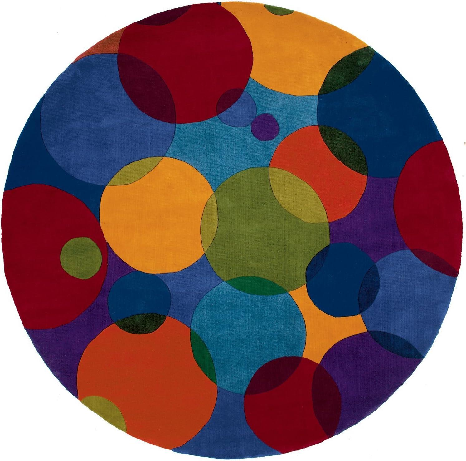 Beucher Abstract Handmade Tufted Wool Blue/Red/Green/Yellow Area Rug
