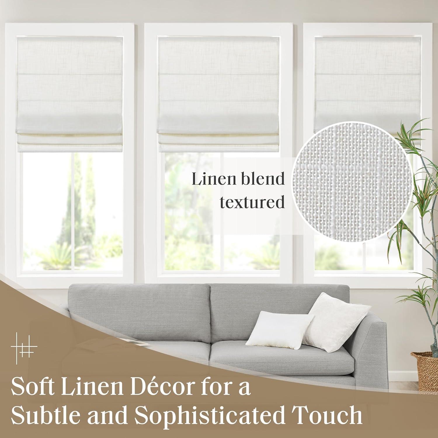 Kyler Linen Blend Light Filtering Roman Shade