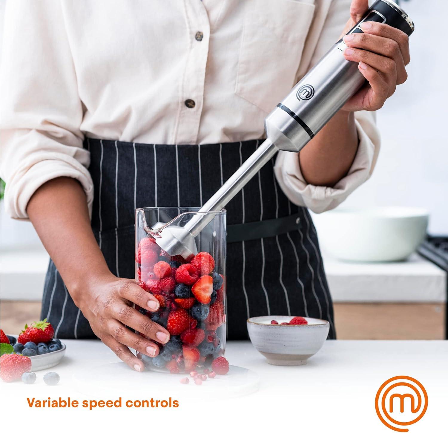 MasterChef® 400-Watt Stainless Steel Hand Blender in Black