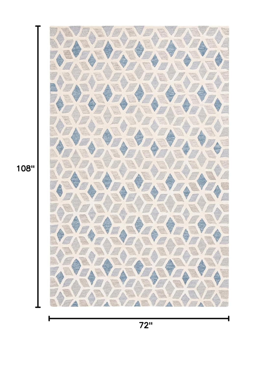 Safavieh Ebony Hand Tufted 80% Wool And 20% Cotton Geometric Rug