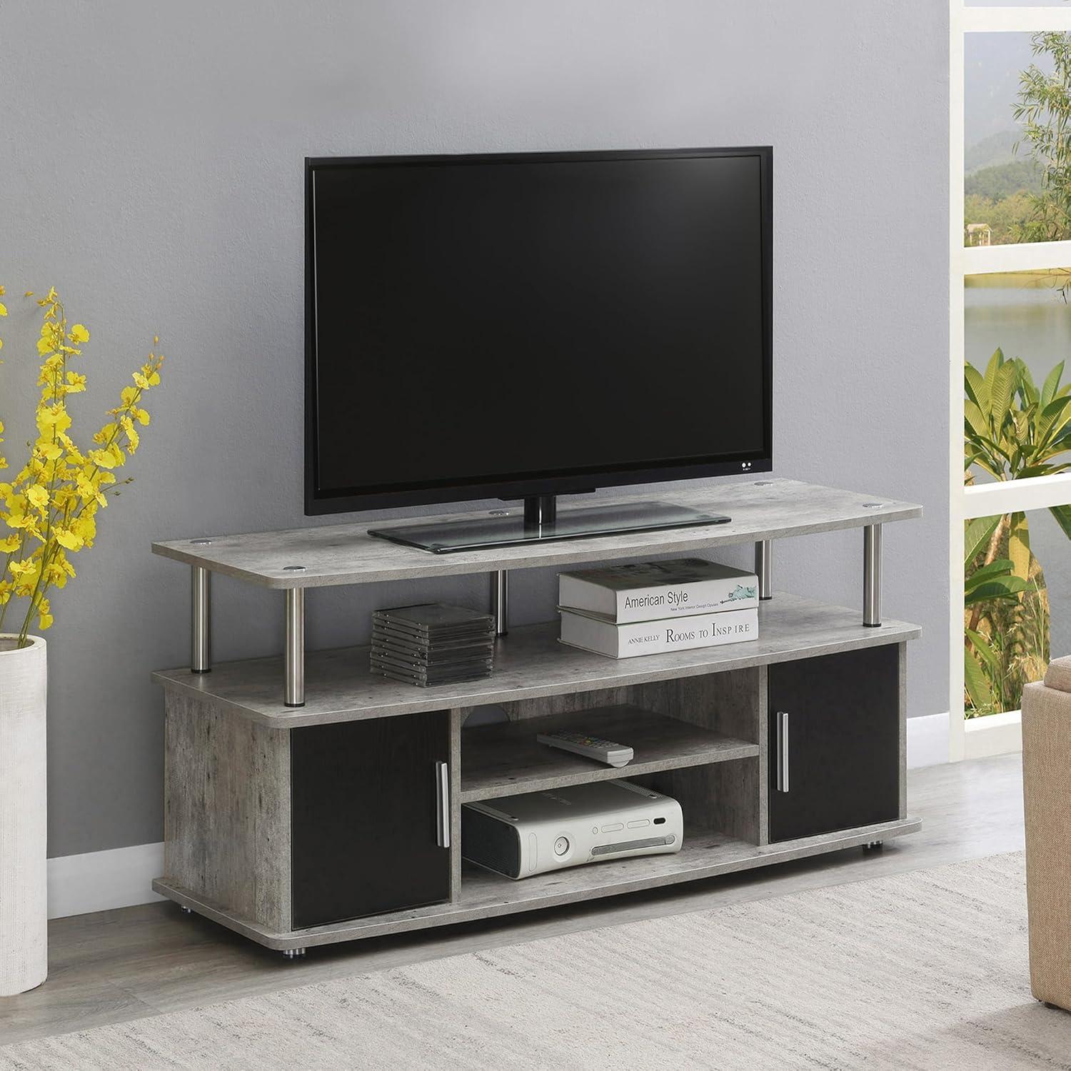 Convenience Concepts Designs2Go Monterey TV Stand, Faux Birch/Black